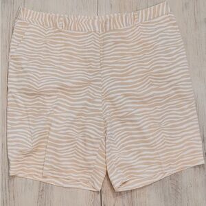 Michael Kors Cream and White Zebra Print Women's Shorts